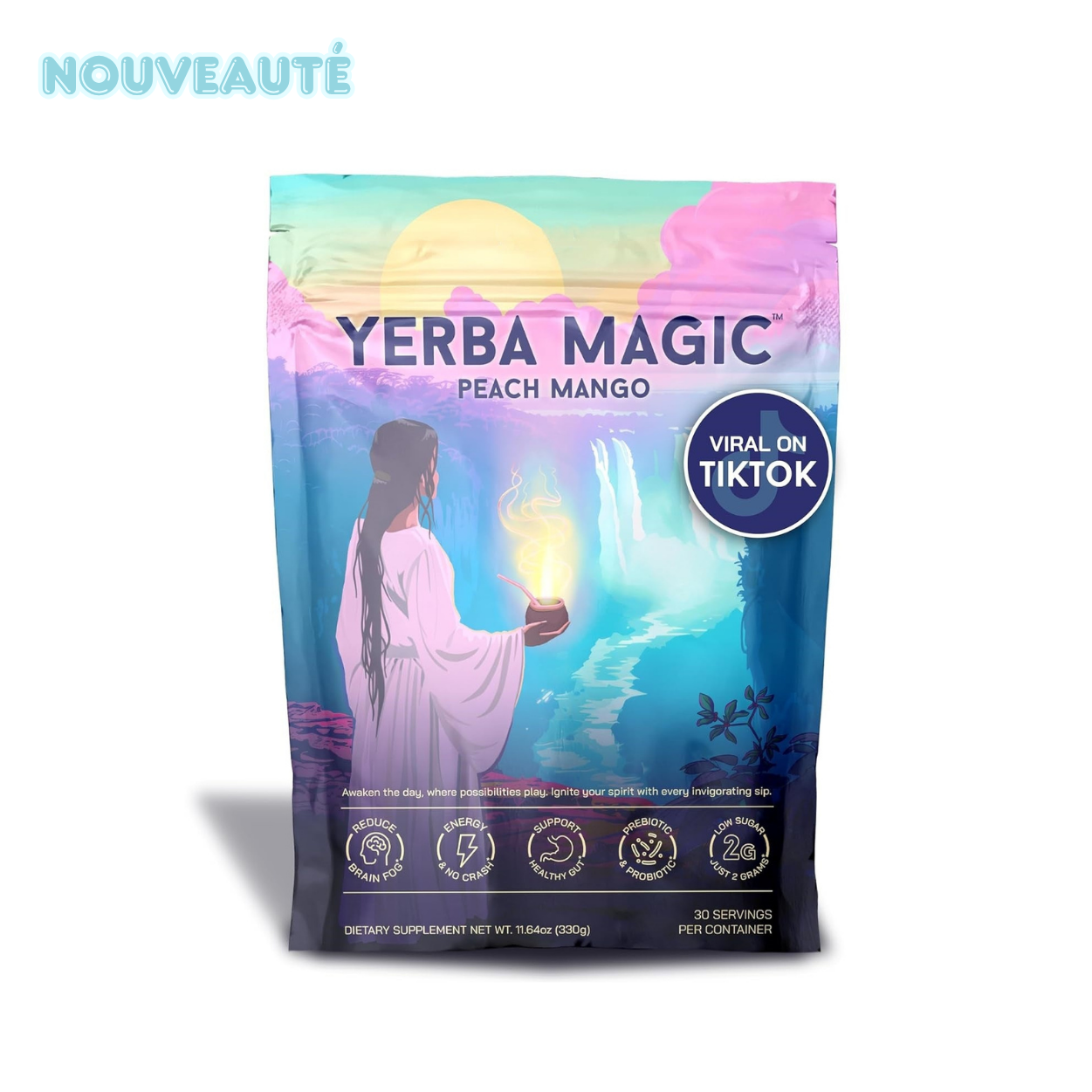 YERBA MATE® Poudre Instantanée – Pêche Mangue